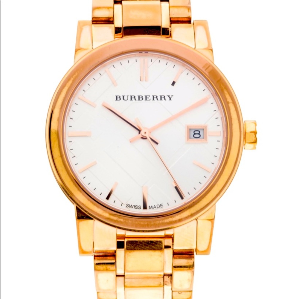 Authentic Burberry The City Gold Watch